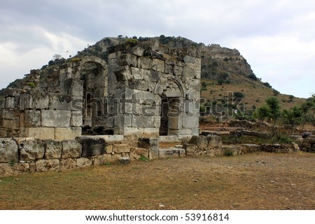 Ruined church in Kaunos near Dalyan, Turkey