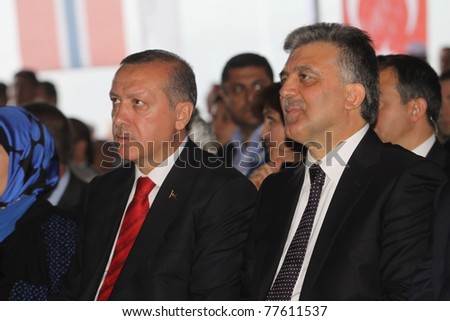 SIIRT, TURKEY - MAY-19:  Alkumru Hydroelectric Power Plant Santral is opened on May 19, 2011 in Siirt, Turkey.. The even is attended by Prime Minister Tayyip Erdoan and President Abdullah Gül.