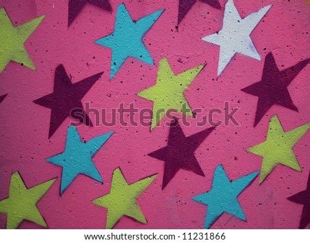 cement wall painted pink with stars, perfect for designs or backgrounds