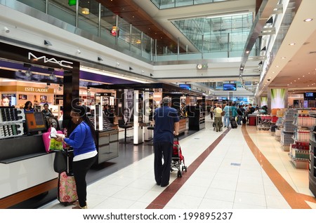 DUBAI - JUNE 20: A general view of duty free shopping in Dubai International Airport on June 20, 2014 in Dubai, UAE. Dubai airport is the largest in the Middle East region.