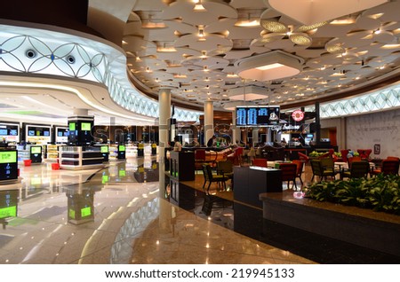 MUMBAI, MAHARASHTRA, INDIA - AUG. 30: Duty free shopping at Chhatrapati  Shivaji International Airport - Terminal 2 on AUG. 30, 2014 in Mumbai, Maharashtra, India.  Inaugurated on 12 Feb 2014