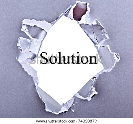 solving a business problem with solution in a paper hole