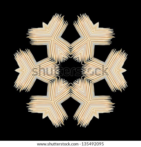 Kaleidoscopic pattern of dental toothpicks