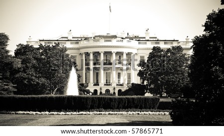 The White House, monochrome vintage