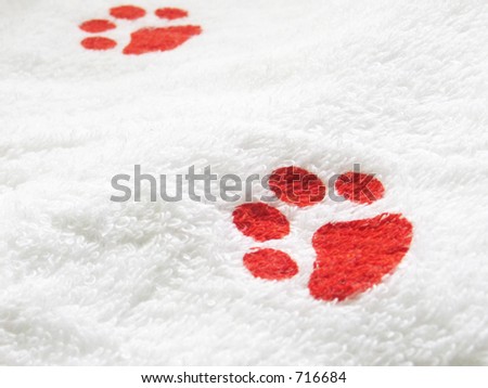 Pet Towel focus on dog print