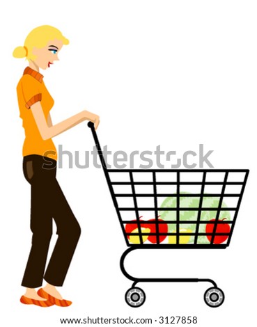 stock vector Mom with