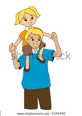 Father And Daughter - Vector - 5596990 : Shutterstock