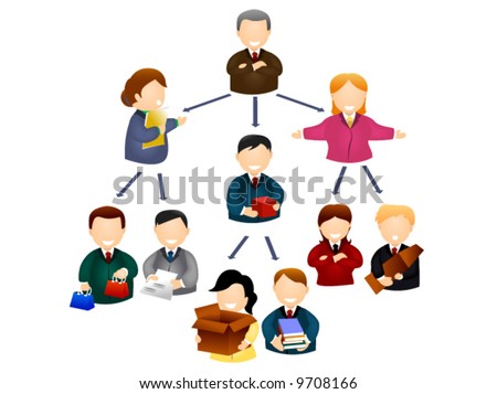 organization chart icon. stock vector : Organizational