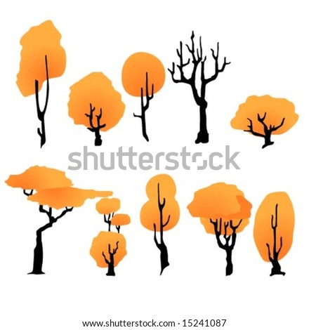 Tree Icons - Vector - 15241087 : Shutterstock