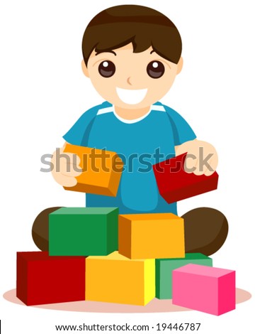 building blocks clip art. stock vector : Building Blocks