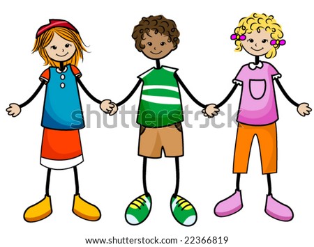 clip art children holding hands. Children Holding Hands -