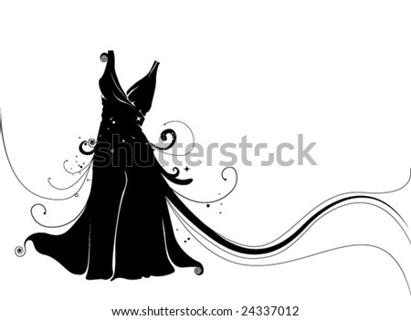  Black Dress on Little Black Dress   Vector   24337012   Shutterstock