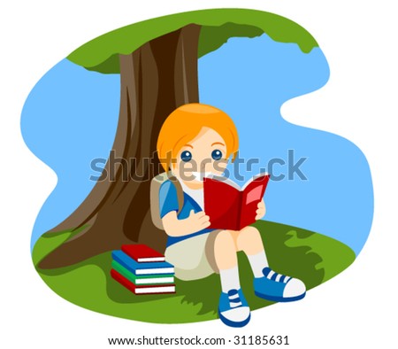 Child Reading Book - Vector - 31185631 : Shutterstock