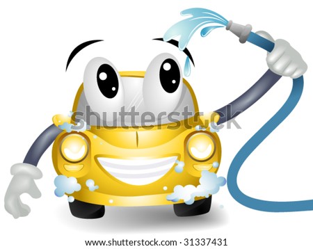 cartoon car washing. stock vector : Car Wash -
