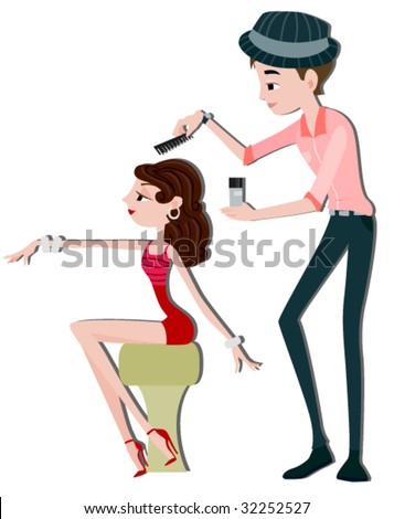 stock vector : Hair Stylist / Dresser - Vector