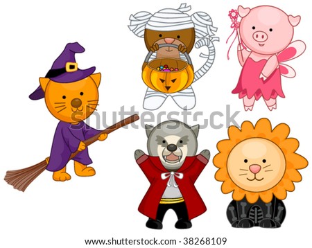 Animals At Halloween