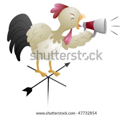 Rooster Crowing - Vector - 47732854 : Shutterstock