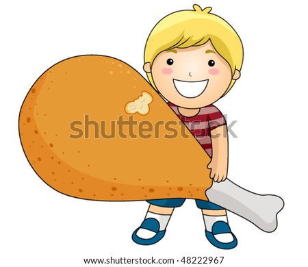 chicken leg. child. clip art chicken leg. child. clip art