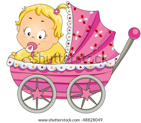 baby girl clip art. stock vector : Baby Girl -