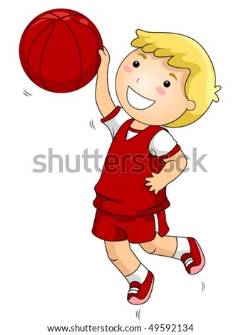 Boy Playing Basketball - Vector - 49592134 : Shutterstock