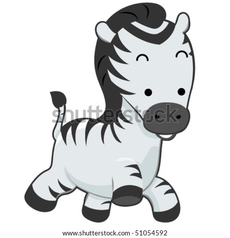Clip Art Zebra. stock vector : Cute Zebra -
