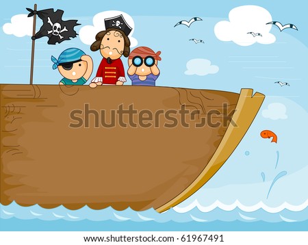 pirate ship wallpaper. a Pirate Ship - Vector
