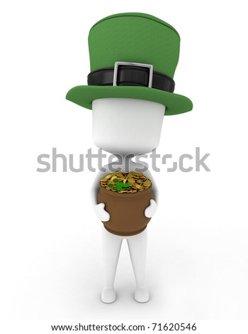 Microstock and Job Question Stock-photo--d-illustration-of-a-man-carrying-a-pot-of-gold-71620546