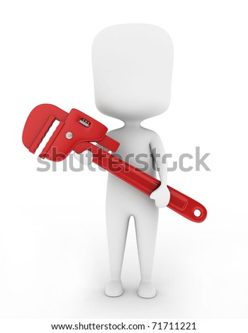 Microstock and Job Question Stock-photo--d-illustration-of-a-plumber-holding-a-large-pipe-wrench-71711221