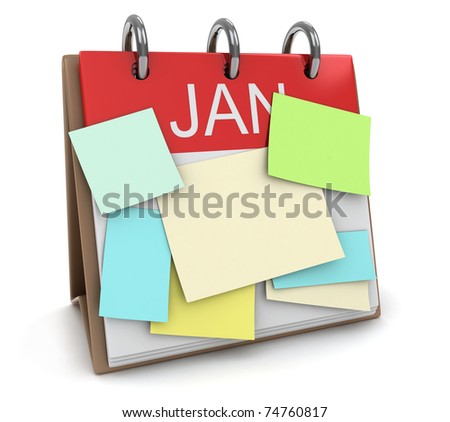 Microstock and Job Question Stock-photo--d-illustration-of-a-calendar-filled-with-sticky-notes-74760817