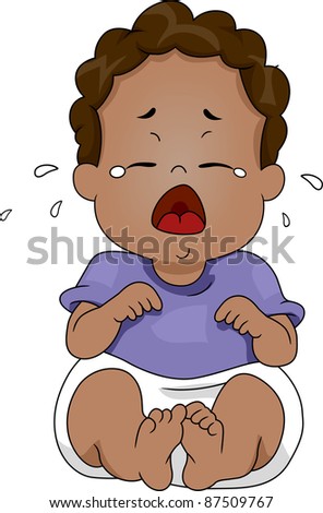 Illustration Of A Baby Crying - 87509767 : Shutterstock