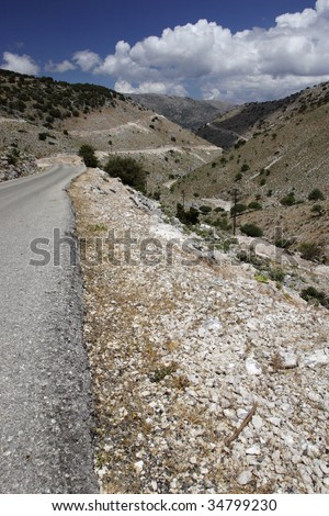 moutain road in the Mediterranean