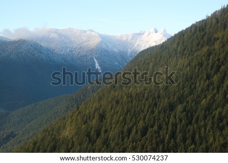 The Lions are a pair of pointed peaks along the North Shore Mountains in Metro Vancouver, BC