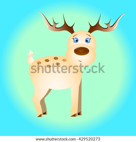 A Little Cartoon Cute Deer Character Stock Photo 429520273 : Shutterstock