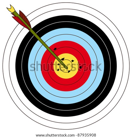 Arrow and archery target, illustration