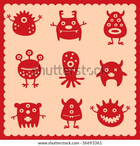 stock wallpaper. stock vector : monster