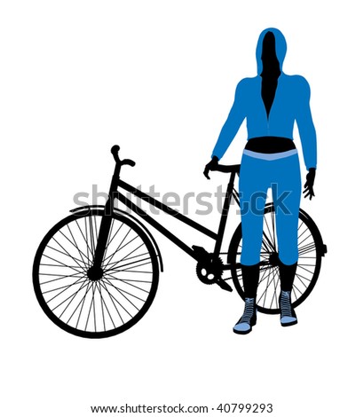 bike rider silhouette. ike rider silhouette.