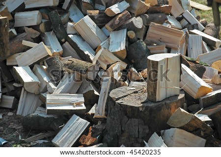 Pile of chopped wood - fuel
