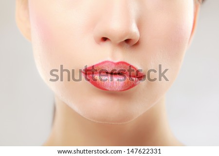 Makeup.Professional Make-up. Lipgloss. Lipstick