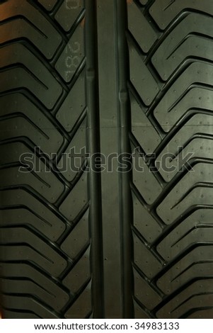 Mountain bike`s offroad tire`s footprint