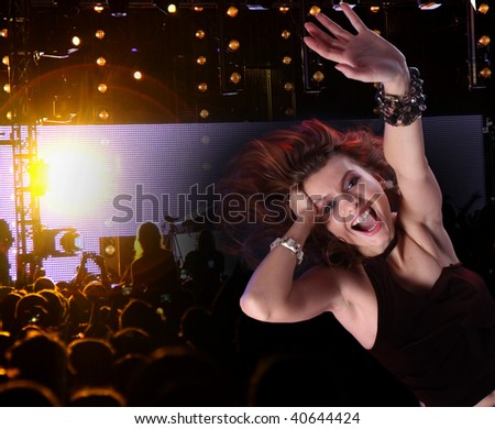 Woman dancing at a disco