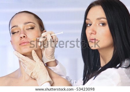 Cosmetic medicine. Injection.