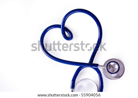 A stethoscope in the shape of a heart A stethoscope in the shape of a heart