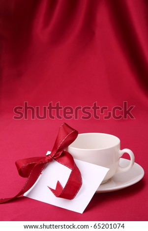 Cup and note card