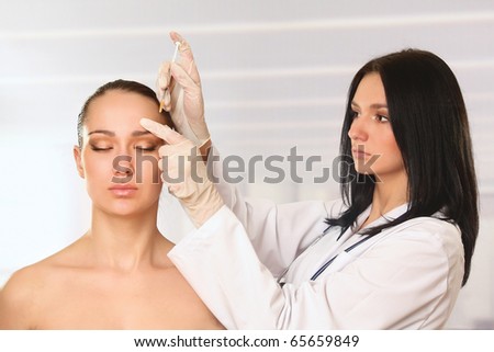 Cosmetic medicine. Injection