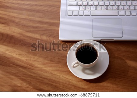 laptop and a cup of tea