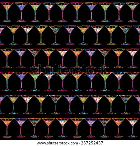 Cocktails wallpaper pattern