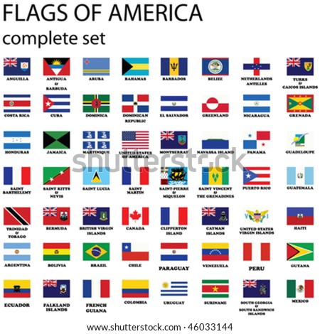 American Continent, Complete Set Of Flags