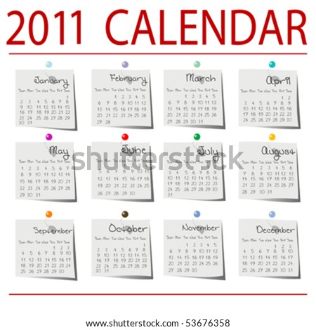 2011 Calendar Desktop Background. stock vector : 2011 Calendar