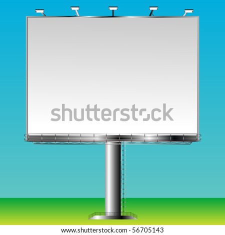 Blank billboard sign ready for add, vector