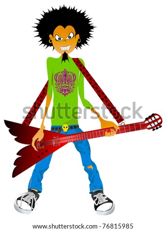 guitar boy cartoon